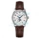 Hot Sale Replica Longines Silver Grey Dial Black Leather Strap Women's Watch (1)_th.jpg